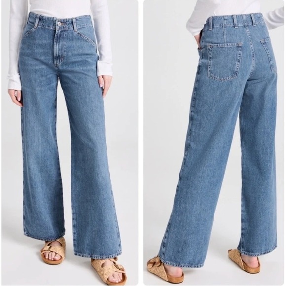 Citizens Of Humanity Denim - Citizens of Humanity Paloma Utility Trouser Wide Leg Raw Hem Jeans Sz 25 Altered